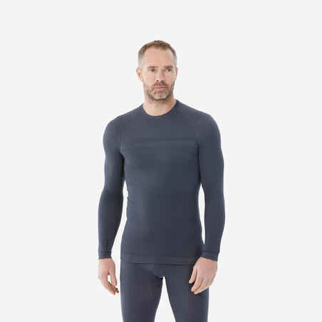 Men’s Warm, Breathable Seamless Thermal Base Layer Ski Top - BL500 - Grey