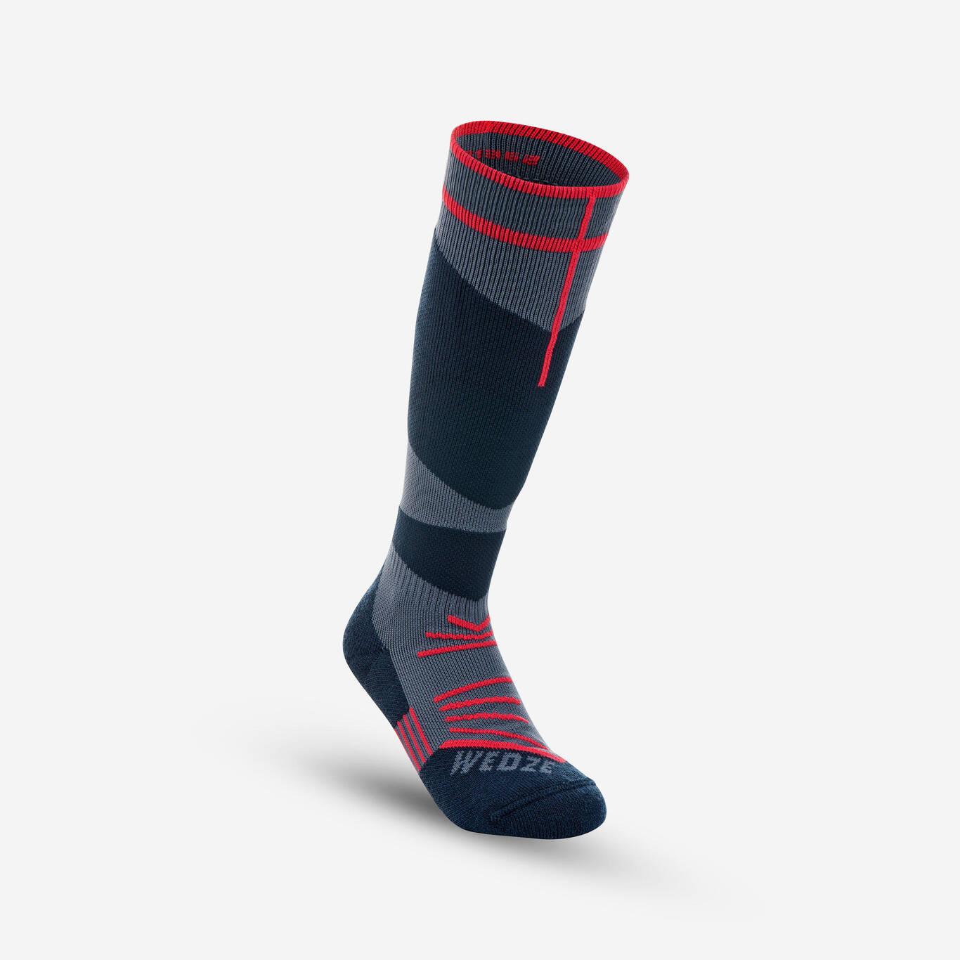 CHILDREN'S SKI SOCKS 500 - NAVY BLUE