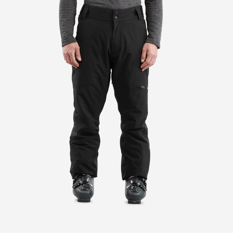 Pantalon de schi și snowboard foarte călduros și respirant 500 Negru Bărbați
