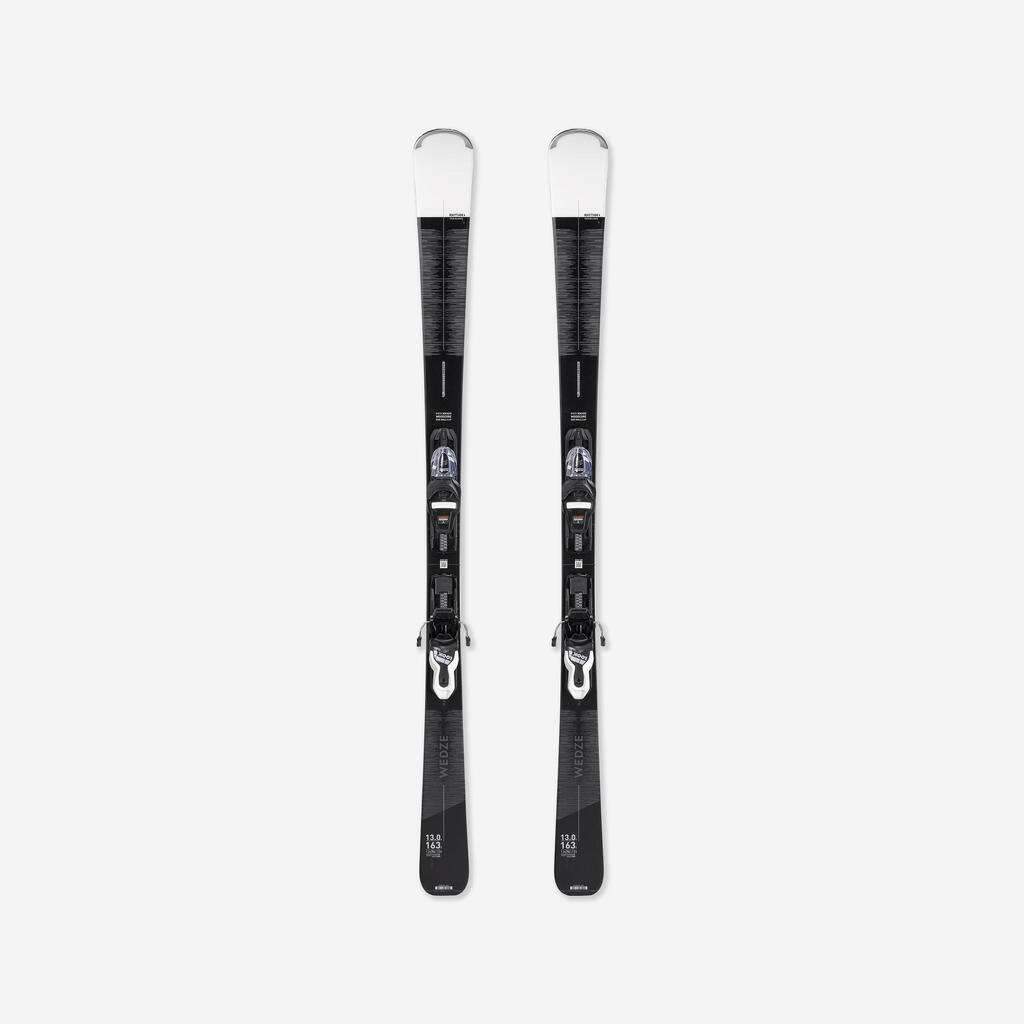 WOMEN'S DOWNHILL SKI WITH BINDINGS - BOOST 580 - BLACK AND WHITE