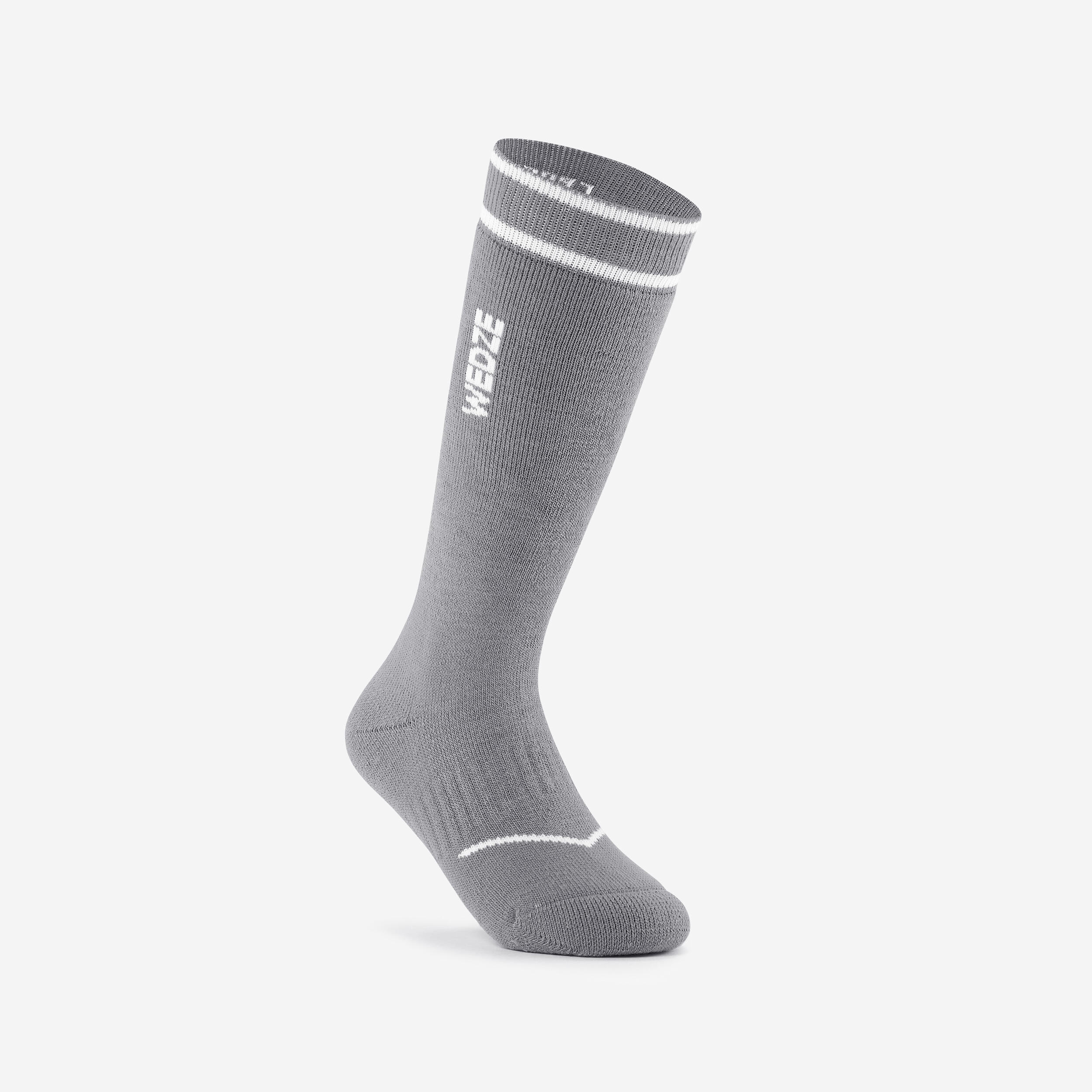 Kids’ Ski & Snowboard Socks - 50 Grey - WEDZE
