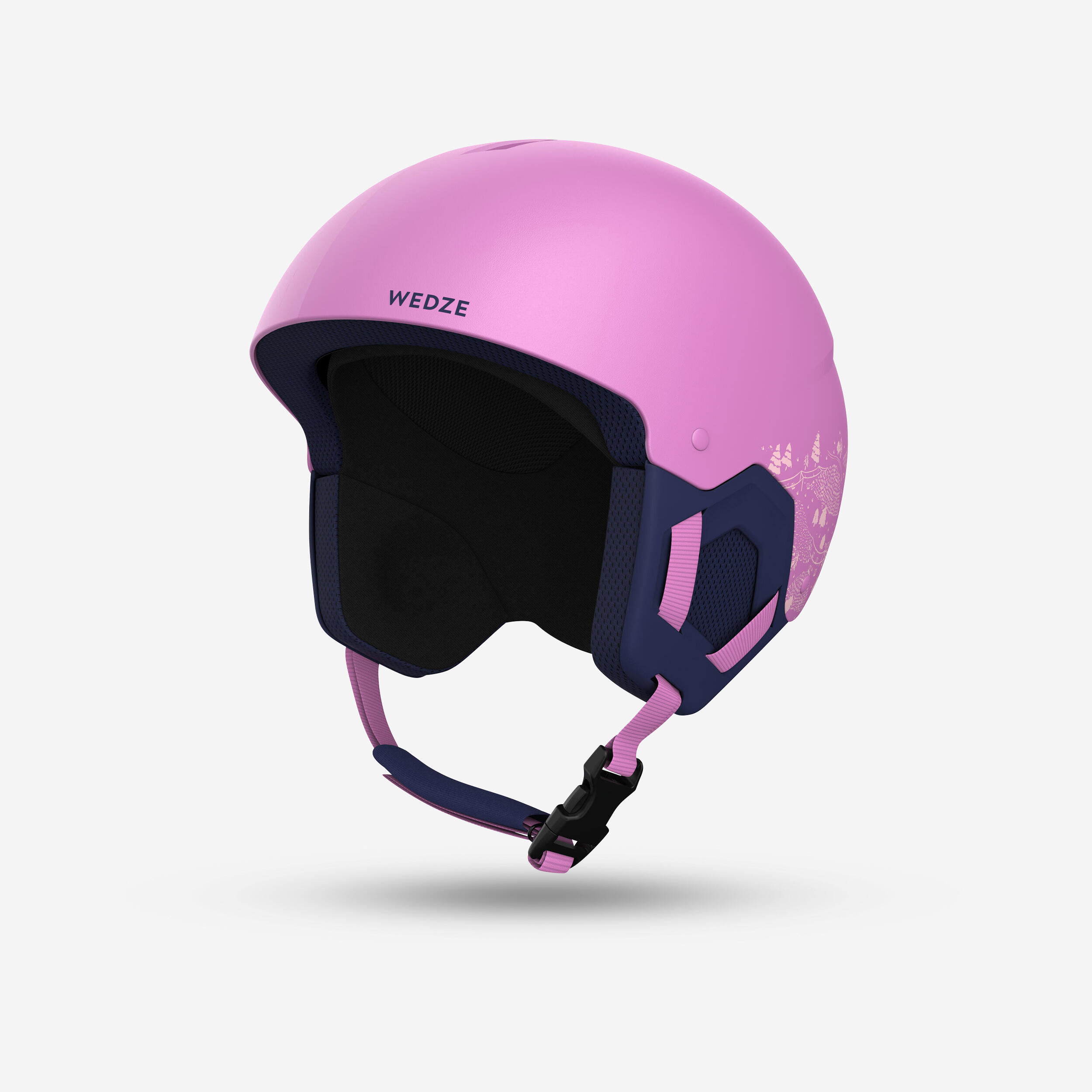 CHILDREN'S SKI HELMET H-KID 500 Pink pattern