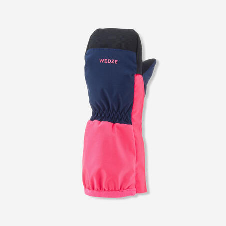 Roze dečje tople i vodootporne rukavice za skijanje