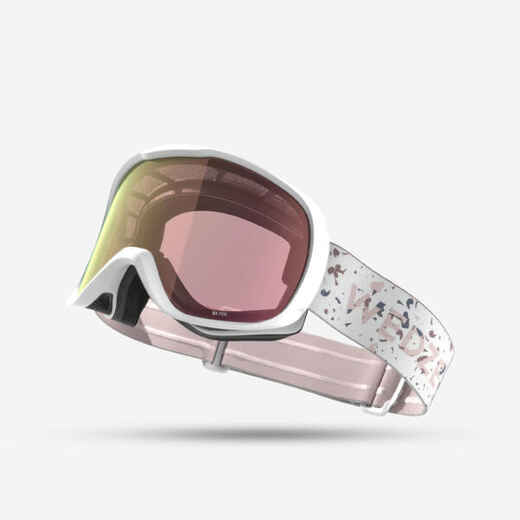 
      KIDS’ AND ADULTS’ SKIING AND SNOWBOARDING GOGGLES - G 500 S1 - WHITE
  