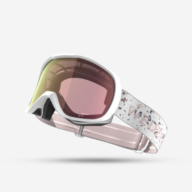 Skibrille Snowboardbrille Kinder/Erwachsene Schlechtwetter - G 500 S1 weiss 