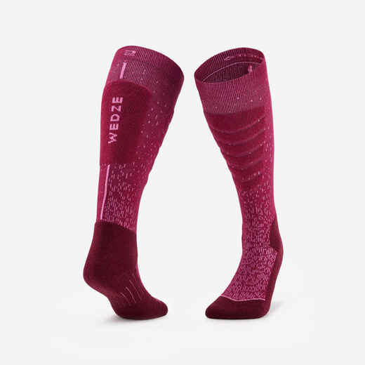 
      Skijaške čarape 100 JQT 23 za odrasle bordo crvene
  