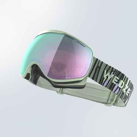 KIDS’ AND ADULT SKIING AND SNOWBOARDING GOGGLES GOOD WEATHER - G 900 S3 - ZEBRA