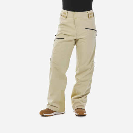 MEN’S SKI TROUSERS FR100 - BEIGE