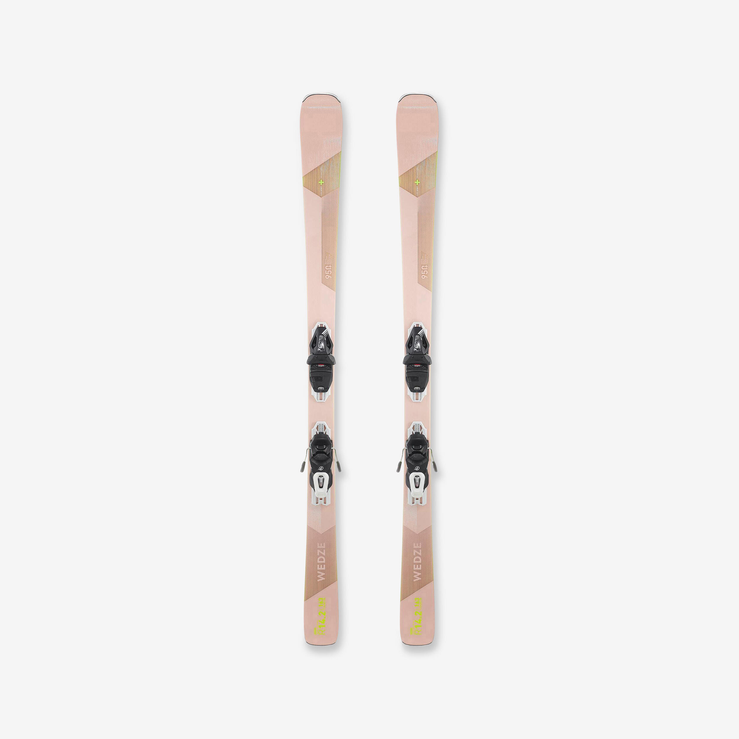 Wedze - Ski Alpin Femme Avec Fixations - Cross 950+ Rose - Skis - Ski Freeski Snowboard Luge - Jaune-rose - 156 Cm - Decathlon