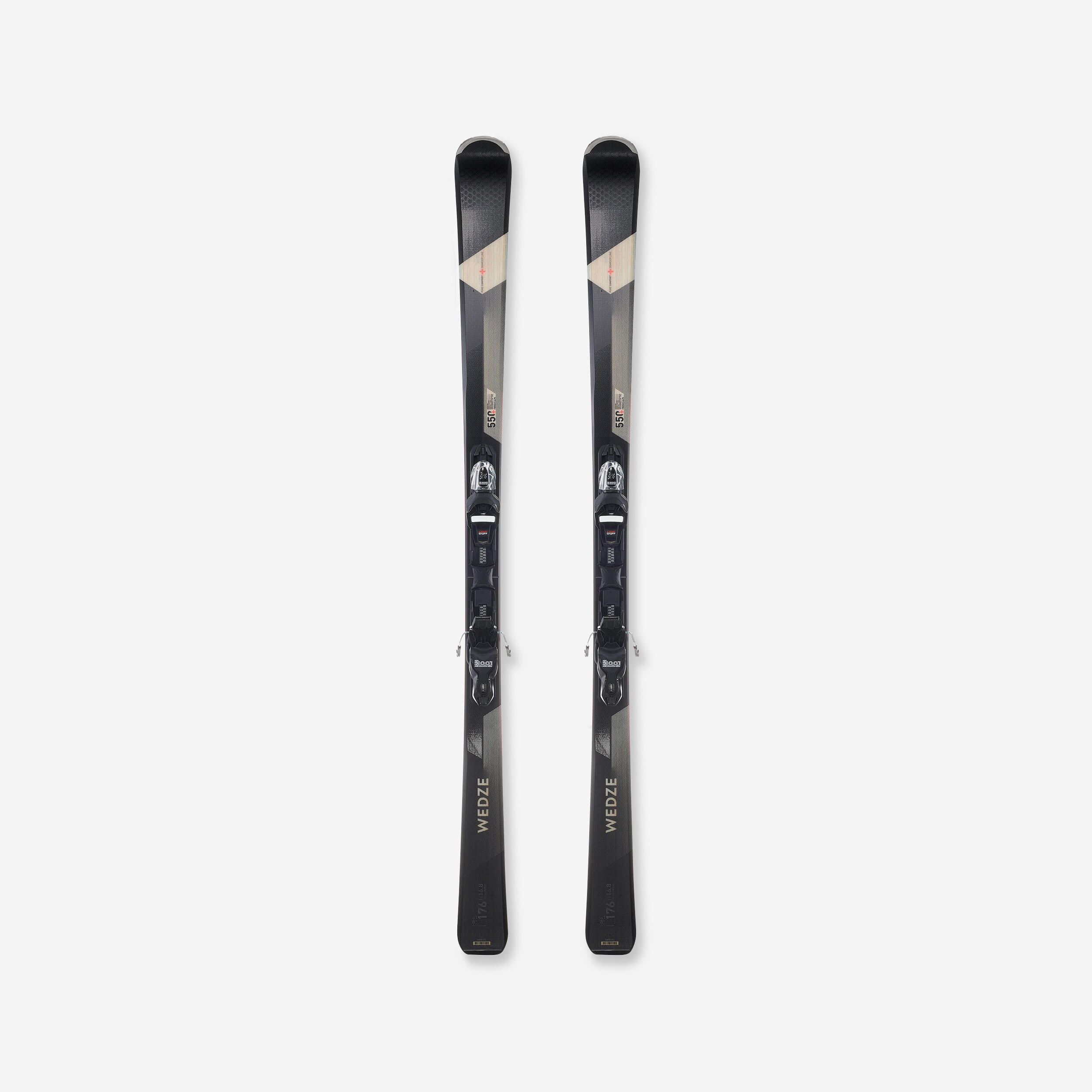 MEN’S ALPINE SKI WITH BINDING - CROSS 550+ BLACK