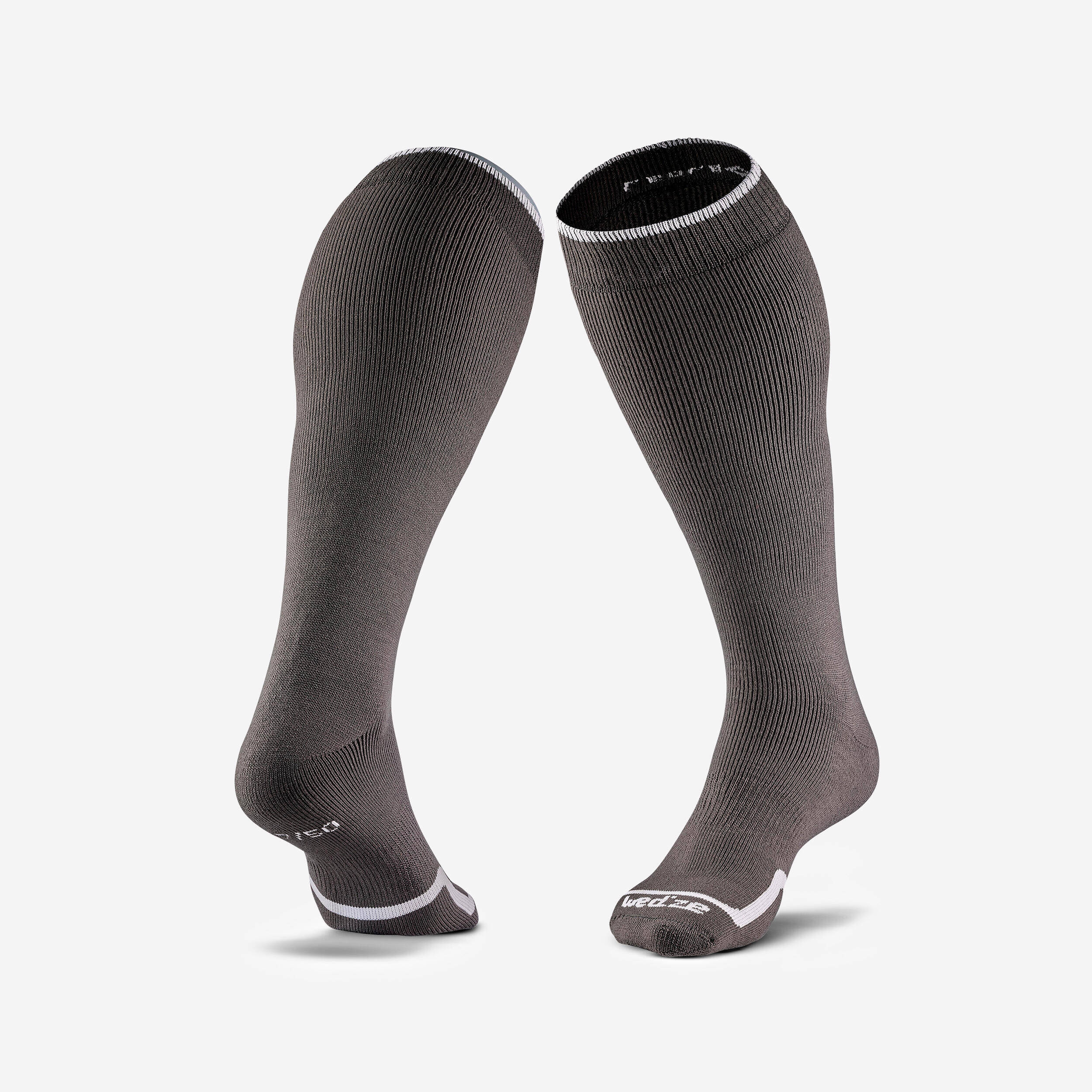 ADULT SKI AND SNOWBOARD SOCKS - 100 - GREY -  2