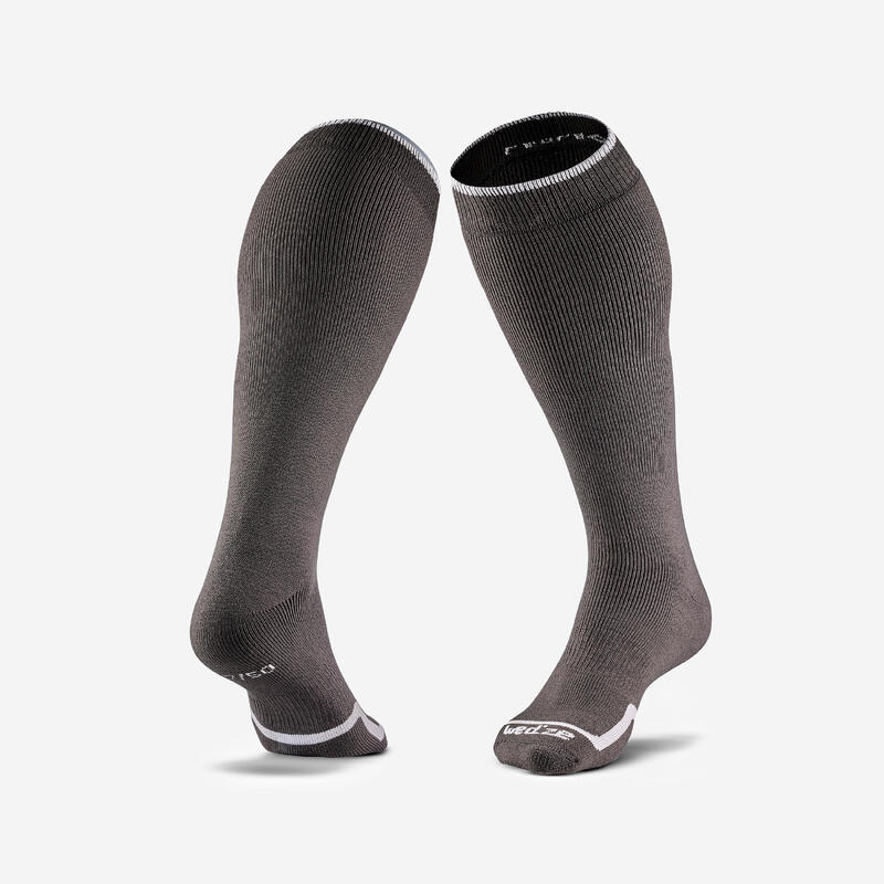 MEIAS DE SKI E SNOWBOARD ADULTO - 100 CINZENTO