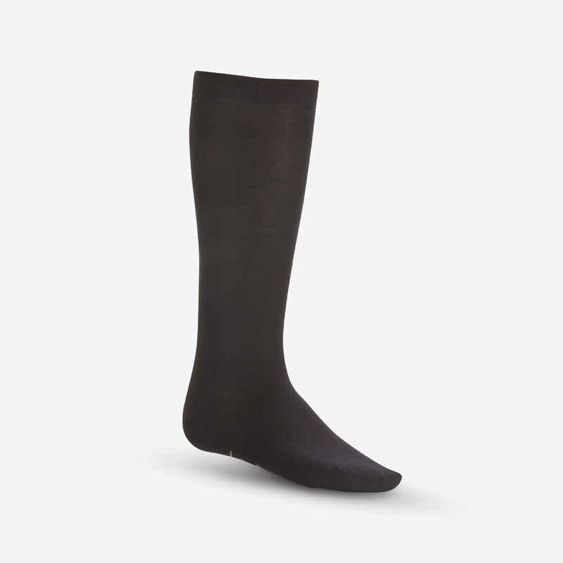 ADULT SKI SILK LINER SOCKS - BLACK