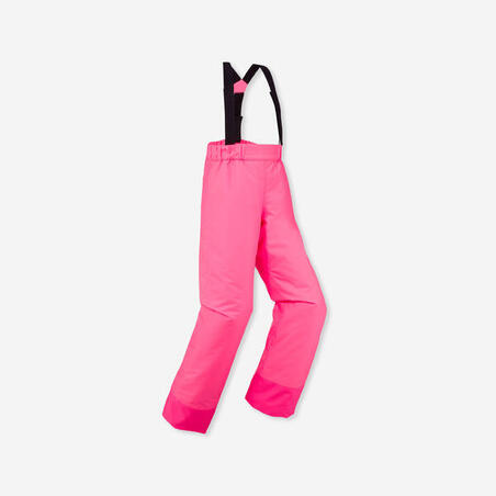 Neon roze dečje pantalone za skijanje 100