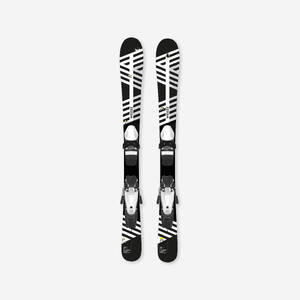 KIDS’ DOWNHILL SKI WITH BINDING - BOOST 500 KID Player - BLACK/WHITE