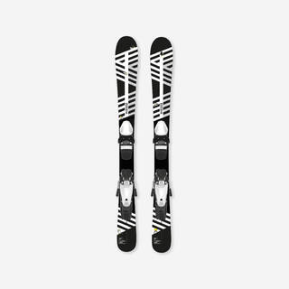 KIDS’ DOWNHILL SKI WITH BINDING - BOOST 500 KID Player - BLACK/WHITE