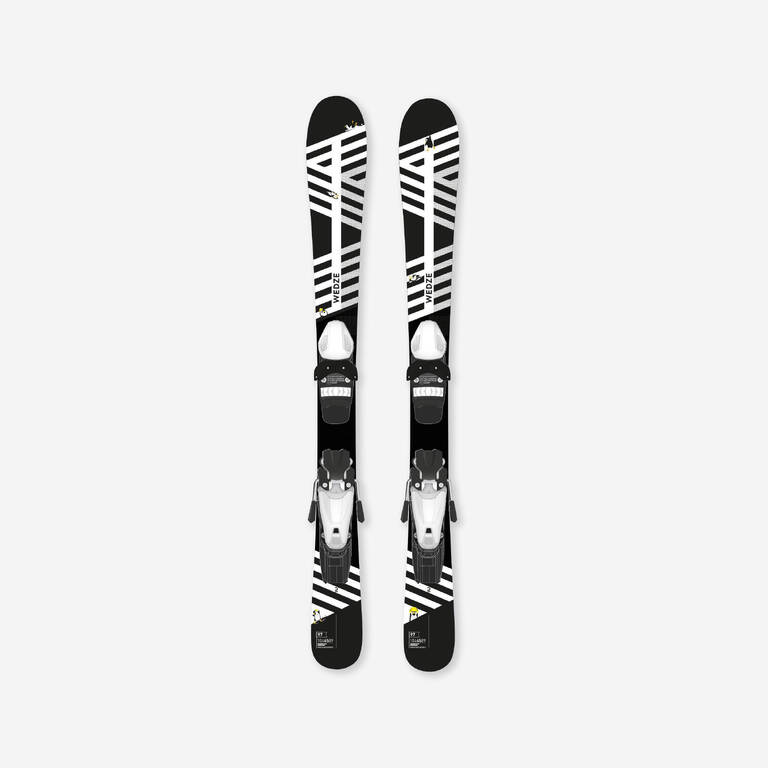 KIDS’ DOWNHILL SKI WITH BINDING - BOOST 500 KID Player - BLACK/WHITE