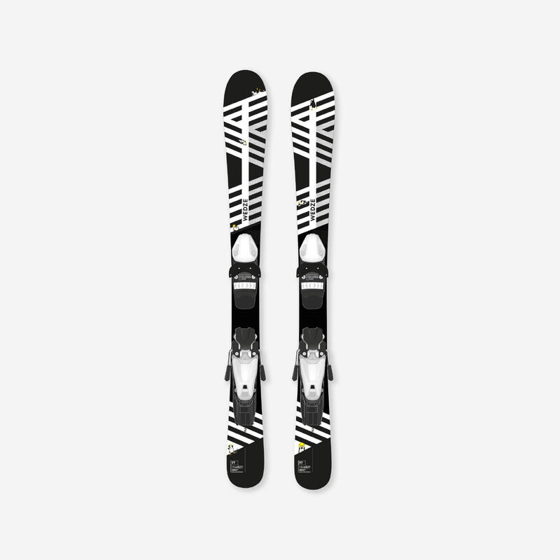 KIDS’ DOWNHILL SKI WITH BINDING - BOOST 500 KID Player - BLACK/WHITE