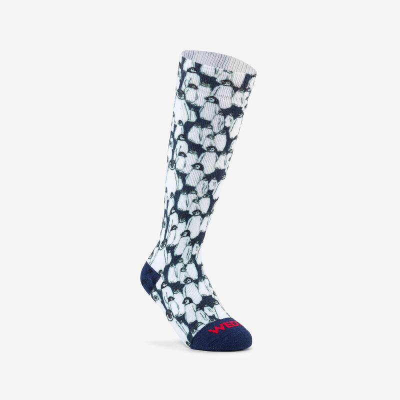 Chaussettes de ski chaudes enfant, 100 pinguins