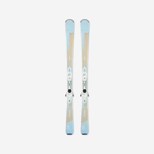 Ski Damen mit Bindung Piste - Boost 500 blau 