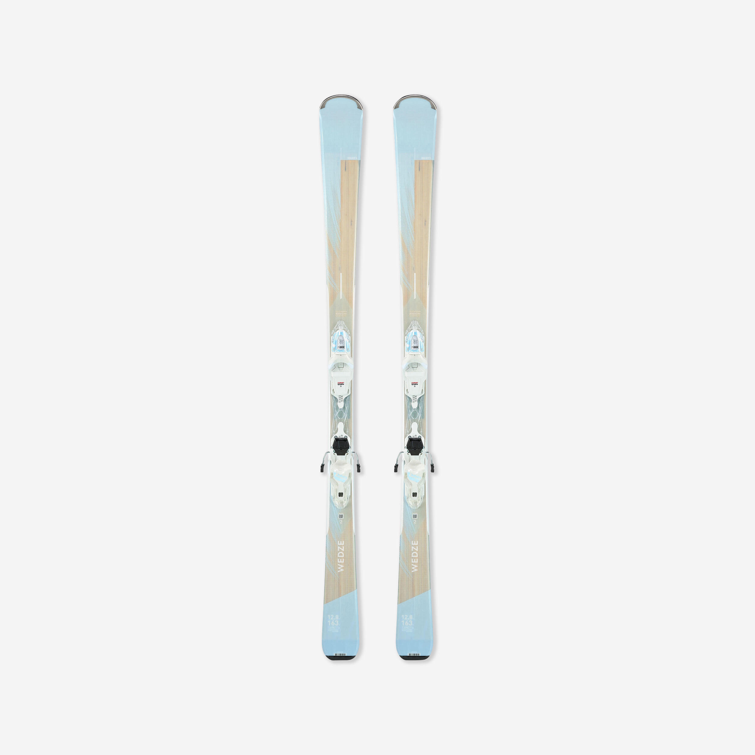 WOMEN'S DOWNHILL SKIS WITH BINDINGS - BOOST 500 - BLUE  1/13