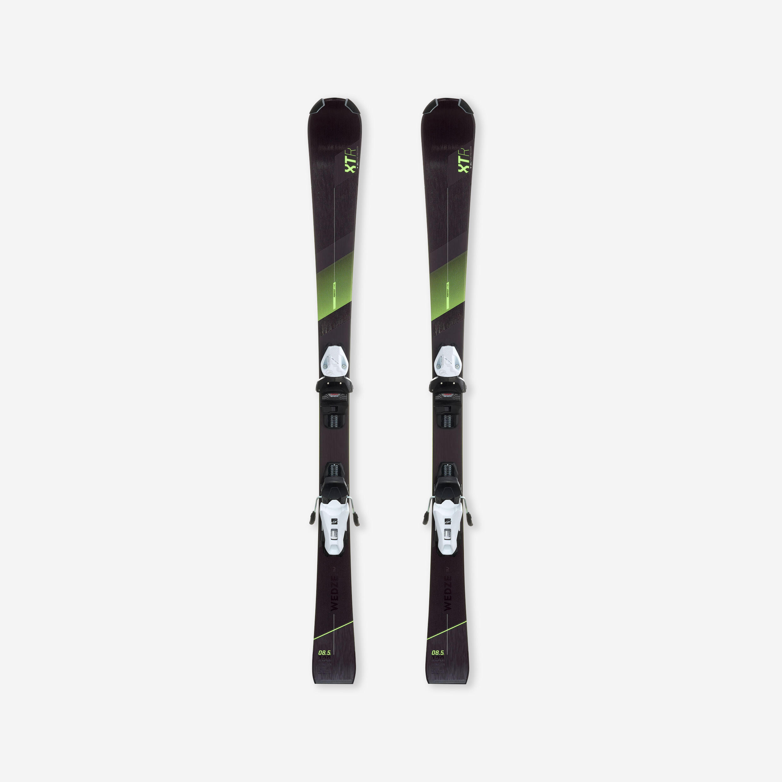 Ski Kinder mit Bindung Piste - Boost 900 schwarz/gelb - Decathlon
