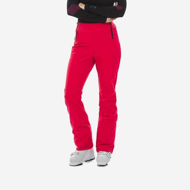 Skihose Damen warm und eng anliegend - 500 rot 