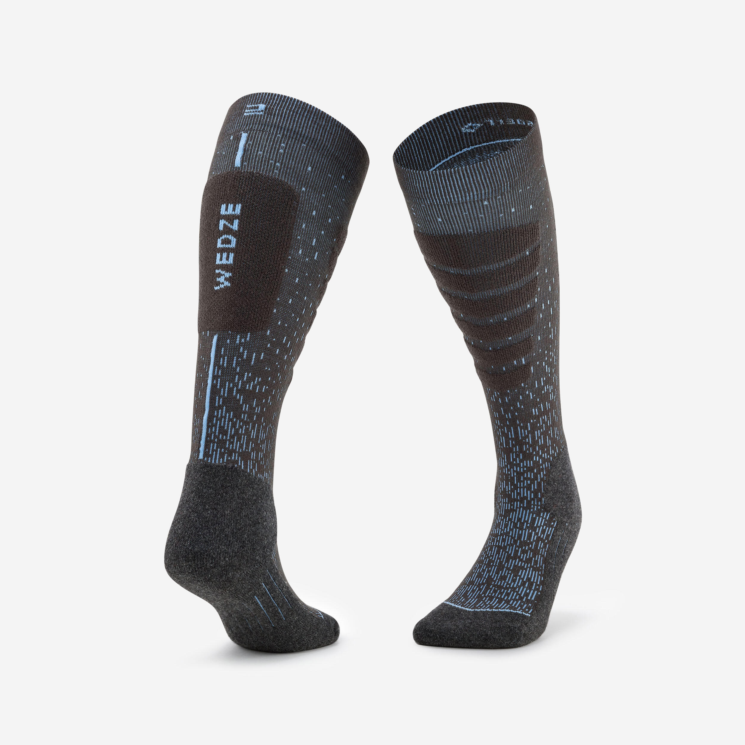 Ski Socks - 100 JQT 23 Grey - Carbon grey - Wedze - Decathlon