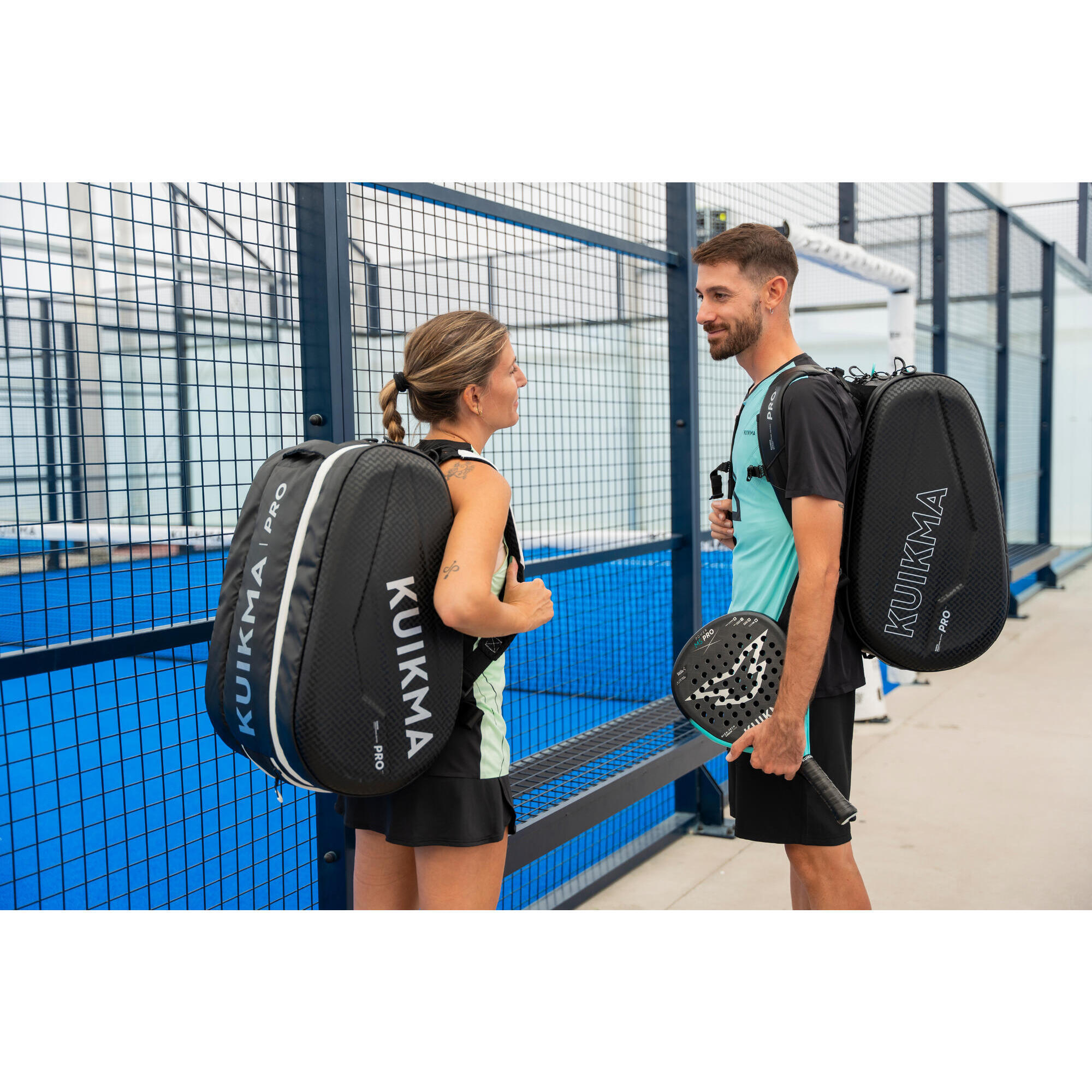 Isothermal padel bag 46>54L - Kuikma Pro black white