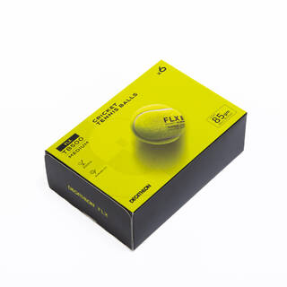 Tennis Cricket Ball Medium 80g Yellow (Pack of 6) Durable & Bouncy