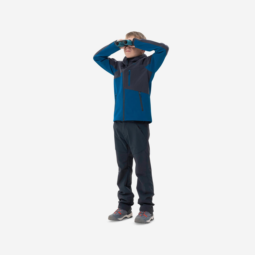 Kids' Hiking Softshell Jacket MH900, 7-15 years - Blue