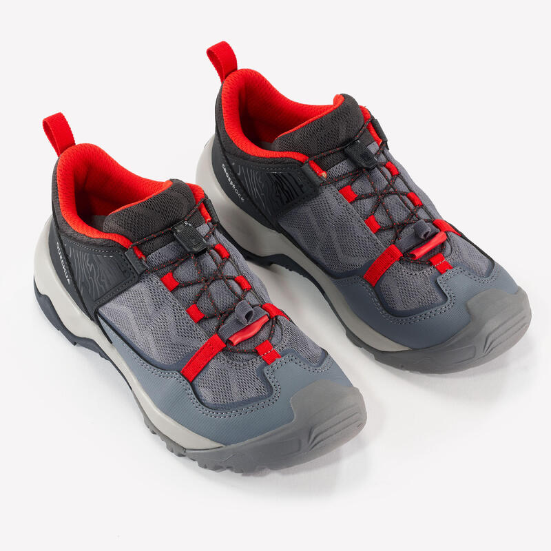 Chaussures de randonnée enfant à laçage rapide Crossrock grise du 35 AU 38