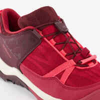 Kids’ Hiking Shoes with Quick Lacing - Sizes 2 to 5 - Burgundy