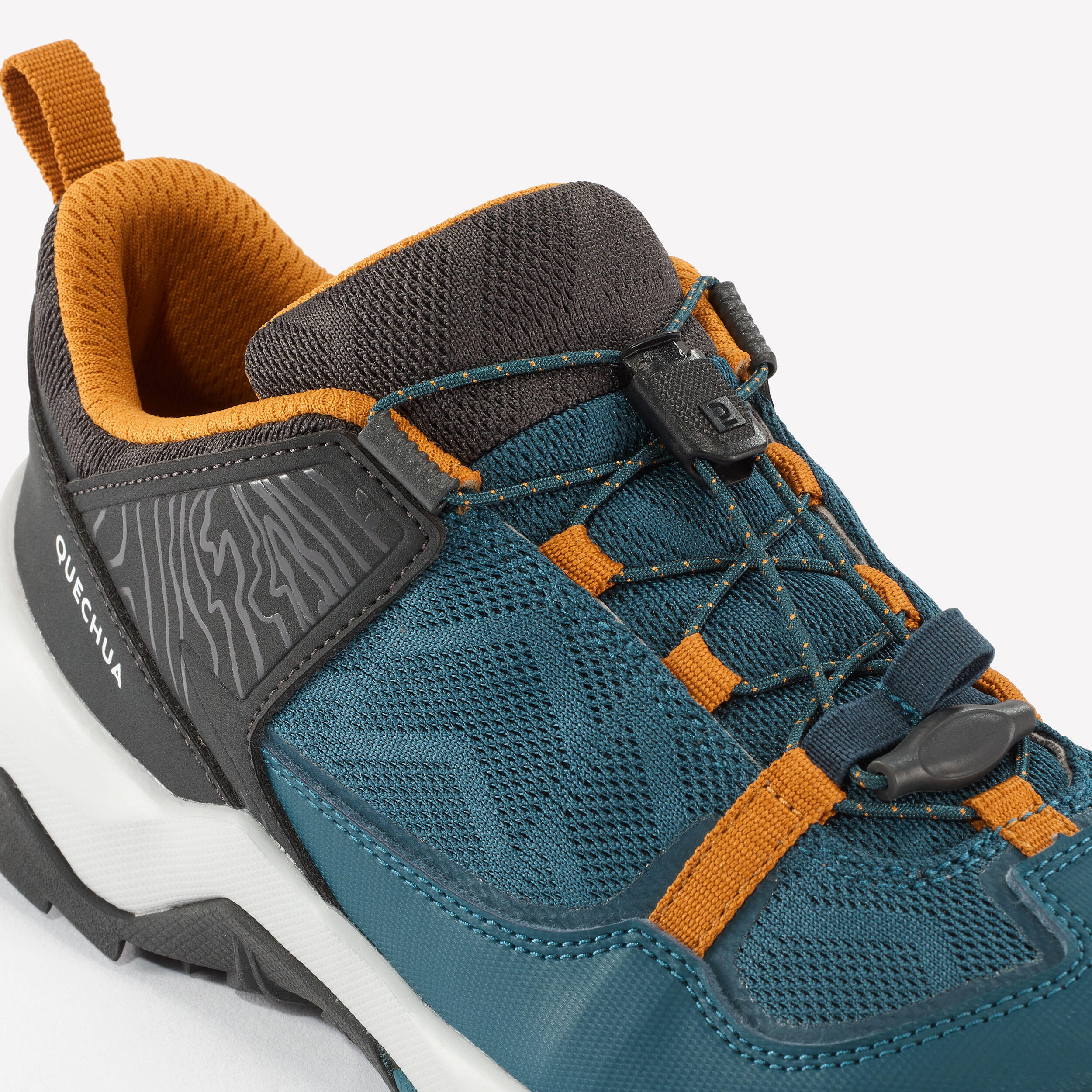 Wandelschoenen met snelle vetersluiting voor kinderen Crossrock oker maat 35-38 3/6