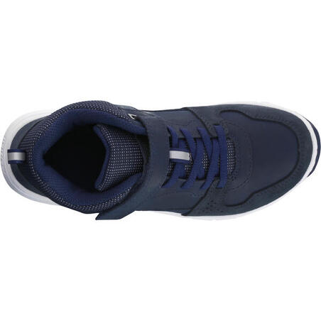 Кроссовки для ходьбы кожаные для детей темно-сине-белые Protect 560