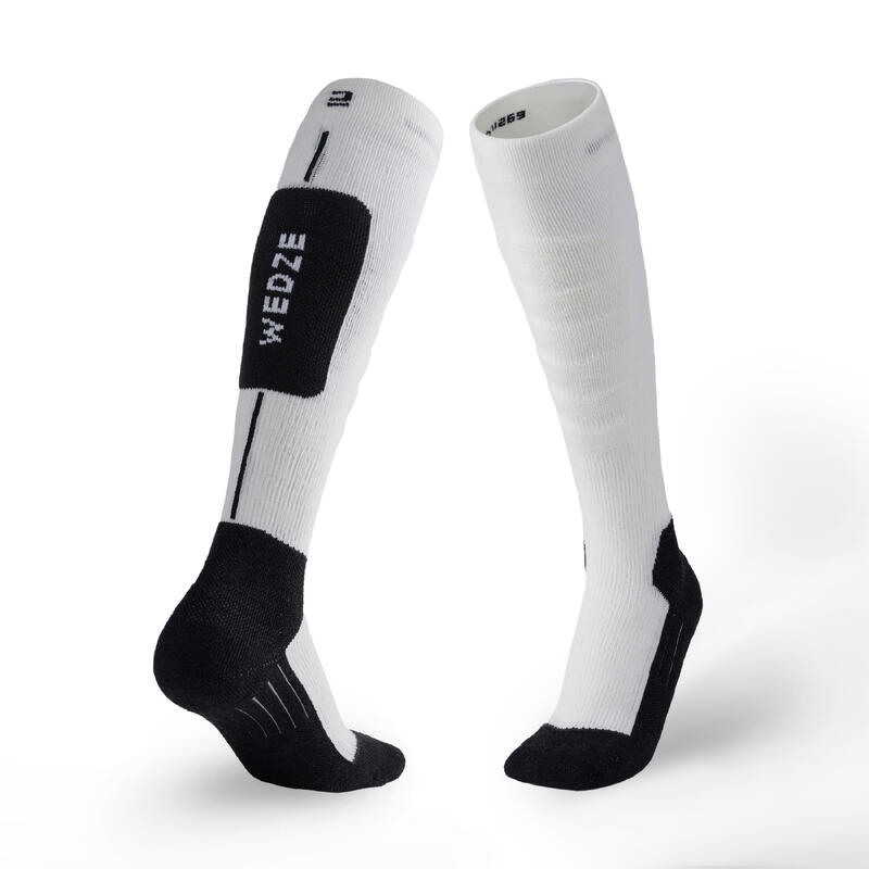 SKI SOCKS 100 WHITE BLACK CN