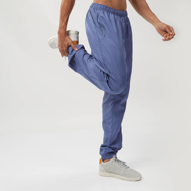 Men's Navy Blue Slim Fit Gym Bottoms