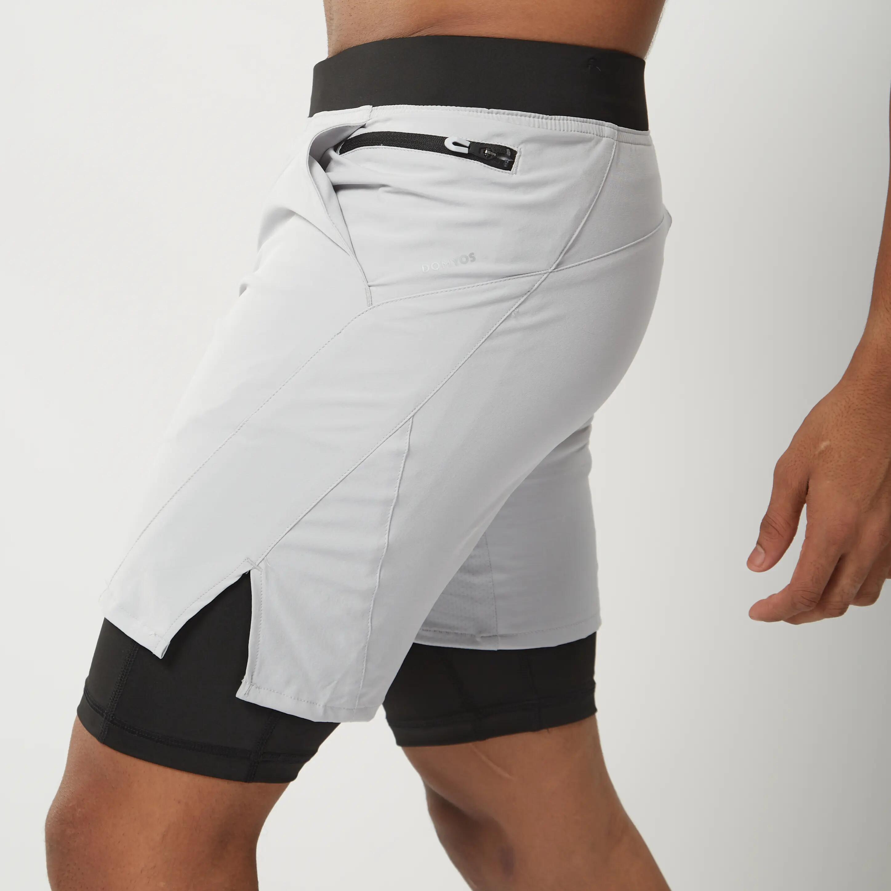 Men's Fitness Zip Pocket Breathable 2-in-1 Shorts -  5