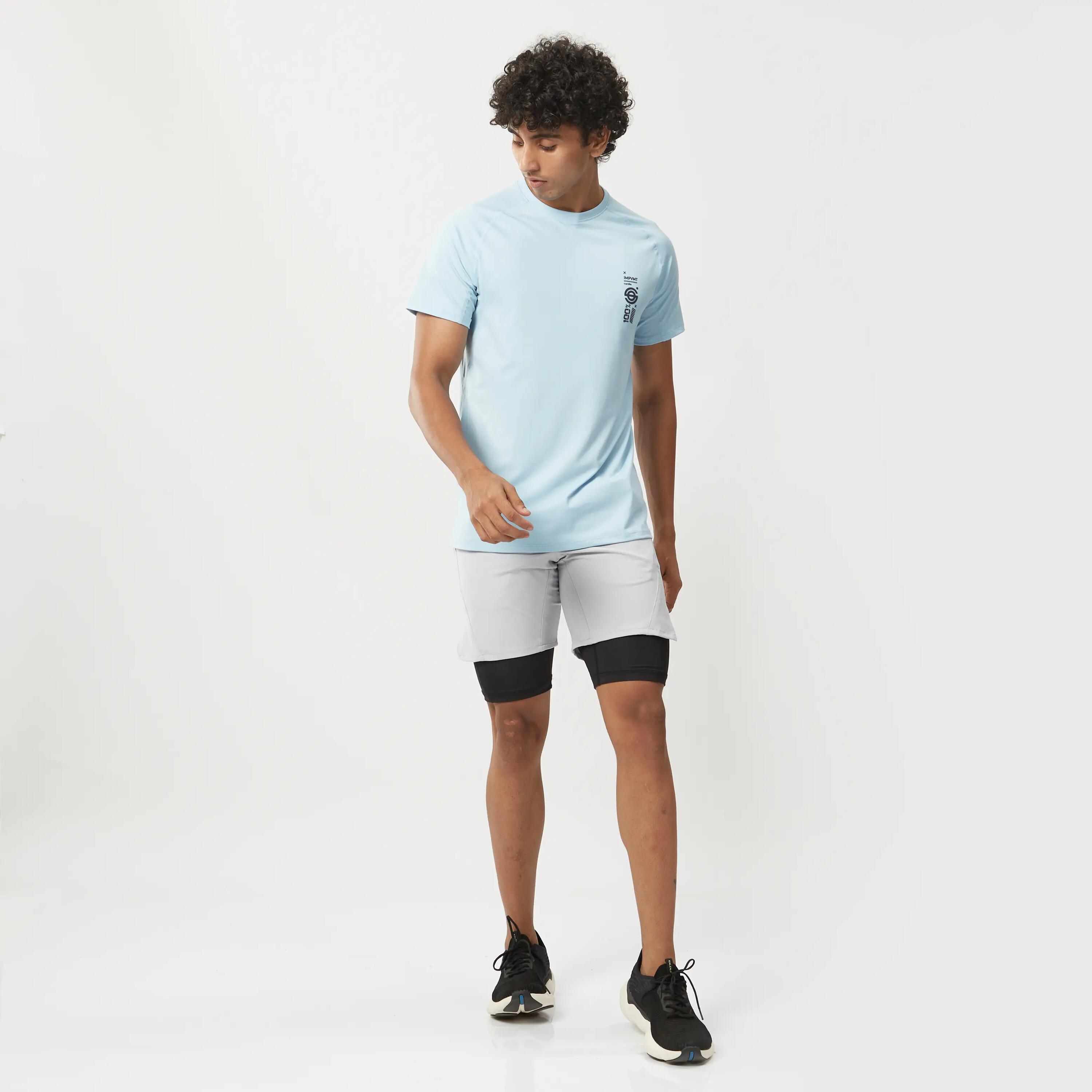 Men's Fitness Zip Pocket Breathable 2-in-1 Shorts -  2