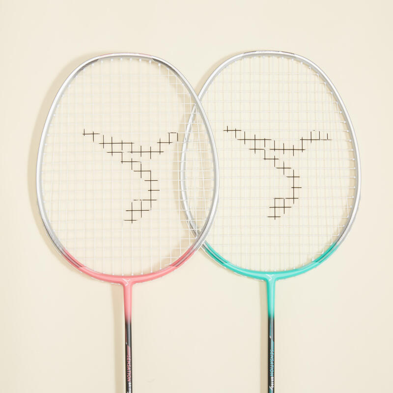 ADULT BADMINTON RACKET BR 190 SET PARTNER MULBERRY TURQUOISE