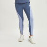 Women Gym Leggings High Waist - Colour Block Blue & Grey