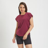 Women's Loose-Fit Breathable Fitness T-Shirt - Burgundy