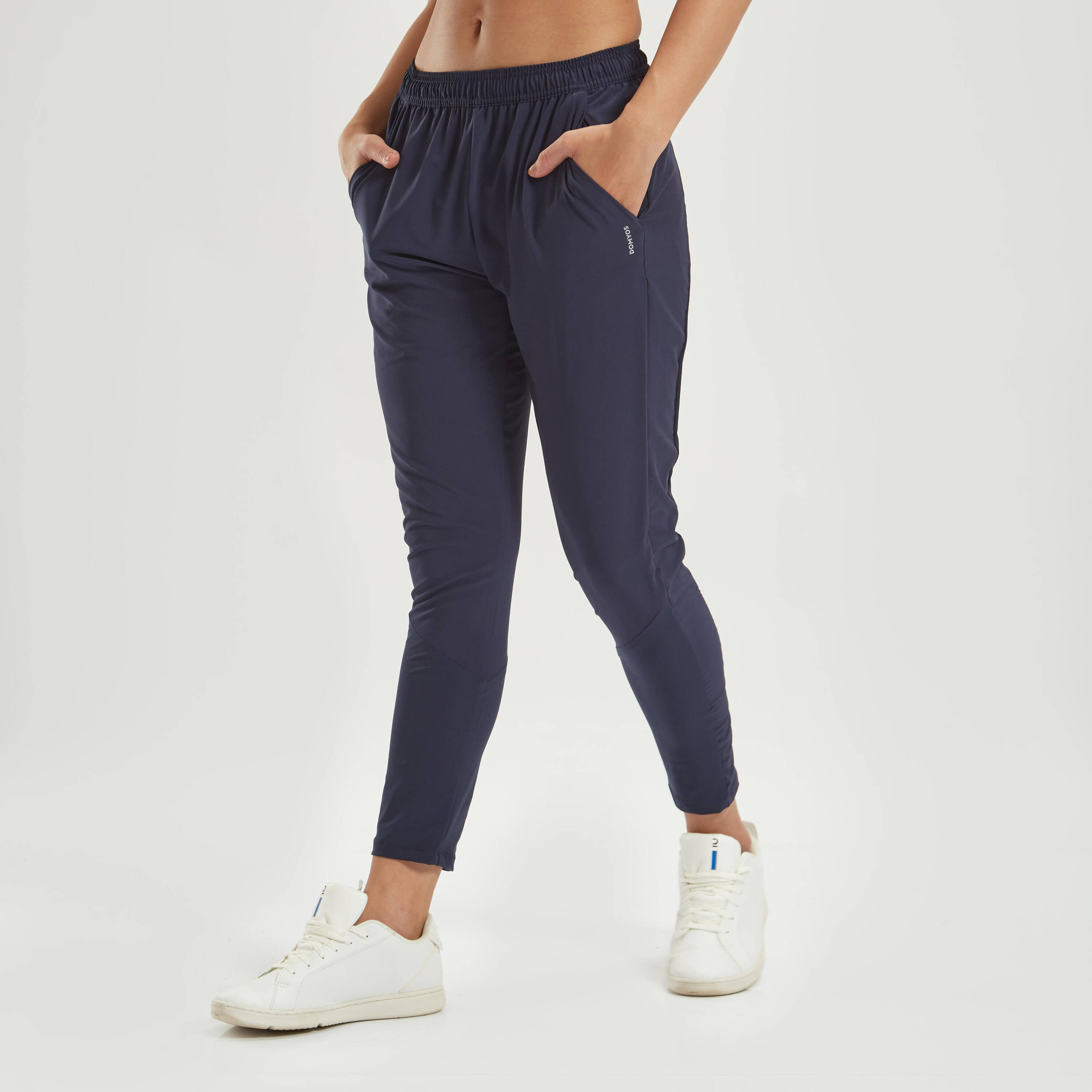 Women Gym Pants Carrot-Cut - Navy Blue -  1
