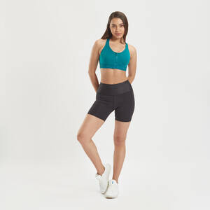 Sports Bra High Support with Zip - Purple