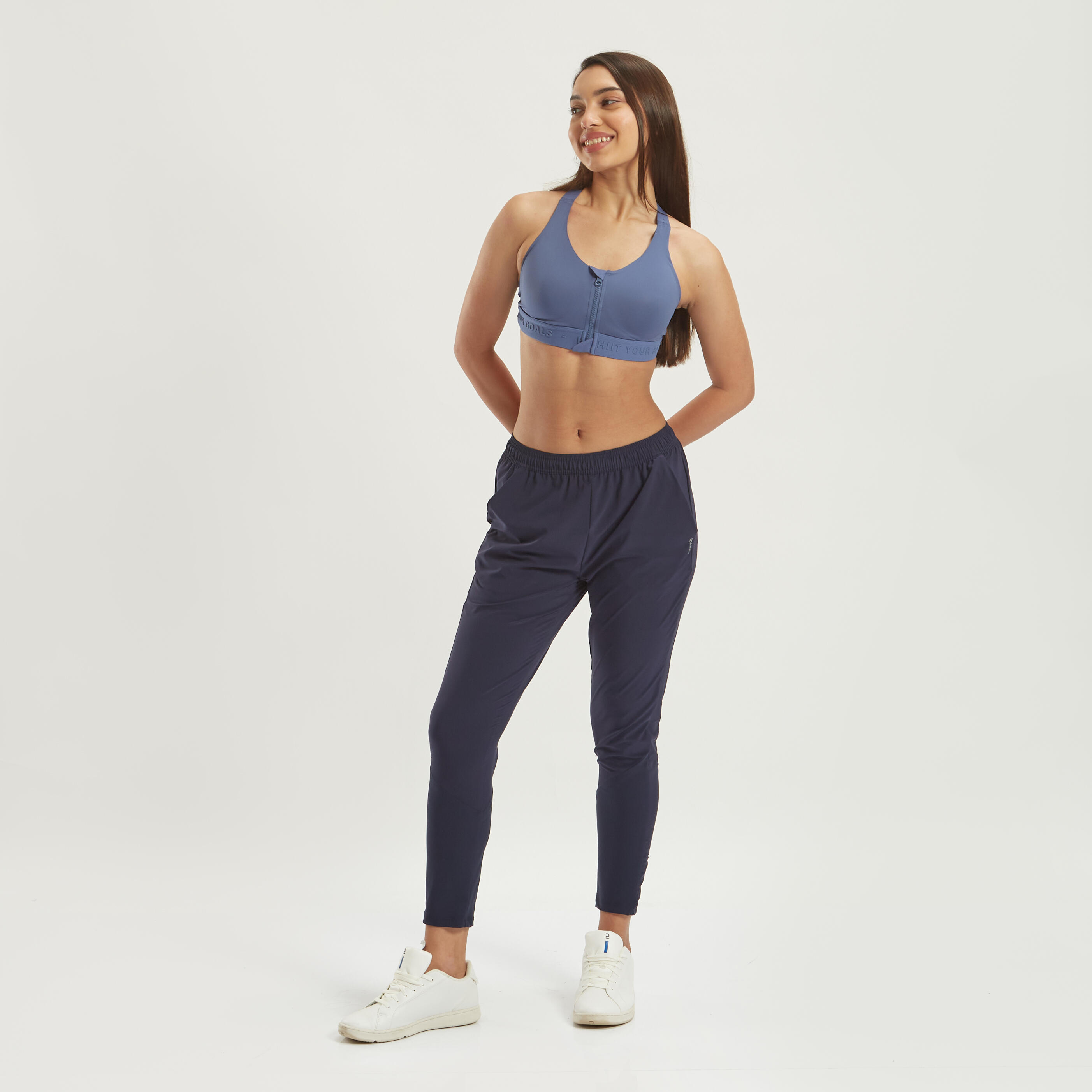 Women Gym Pants Carrot-Cut - Navy Blue