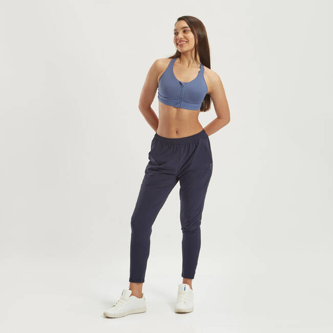 Women's Carrot-Cut Cardio Fitness Jogging Bottoms - Navy Blue