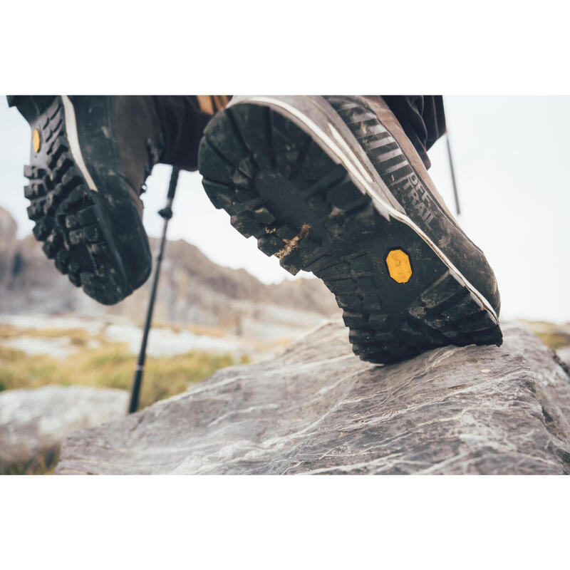 Trekkingschuhe Herren hoch wasserdicht Leder Bergwandern - MT900 Matryx Vibram 