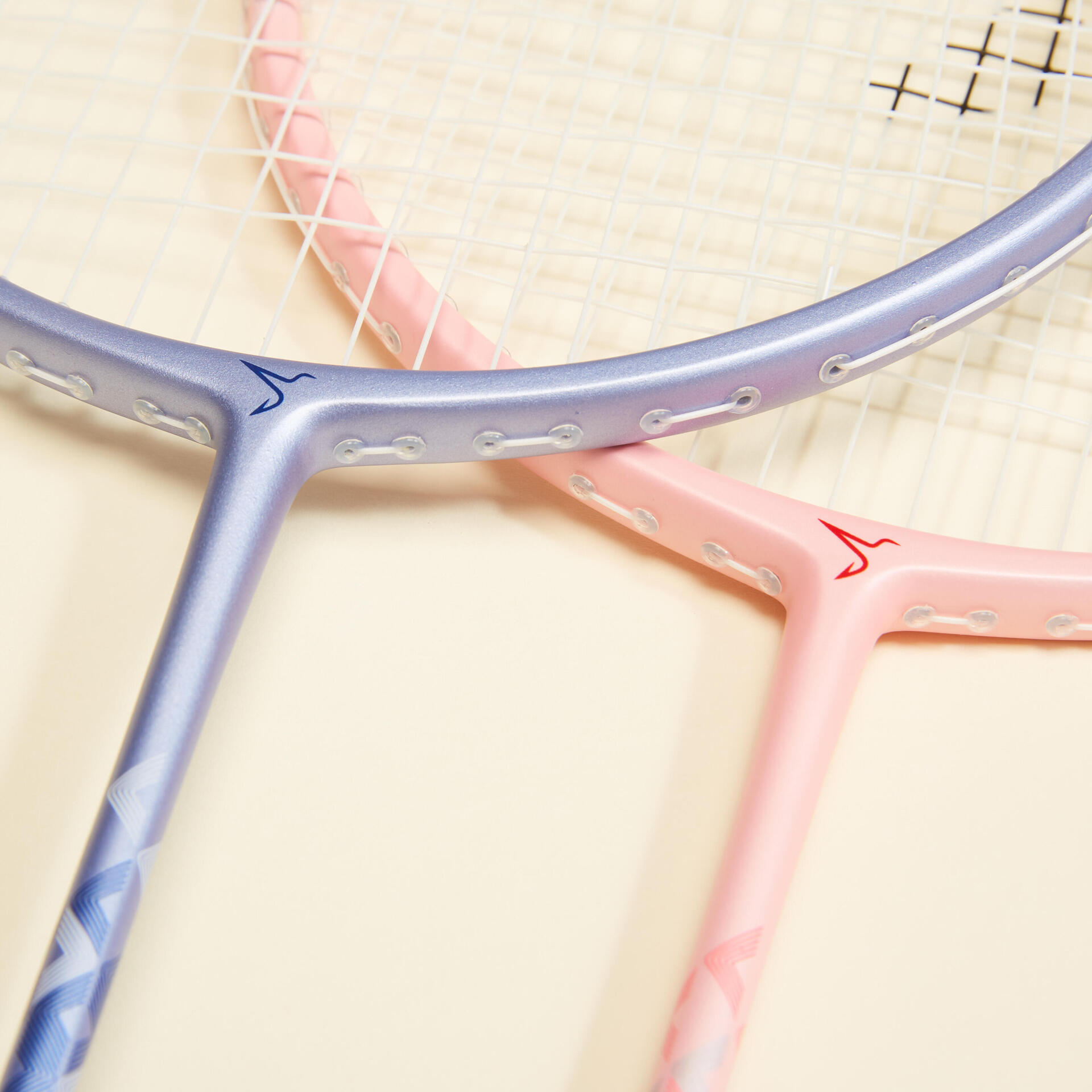 Large B Minton Rackets ADULT BADMNTON RACKET BR SET LITE 560 BLUE MAUVE