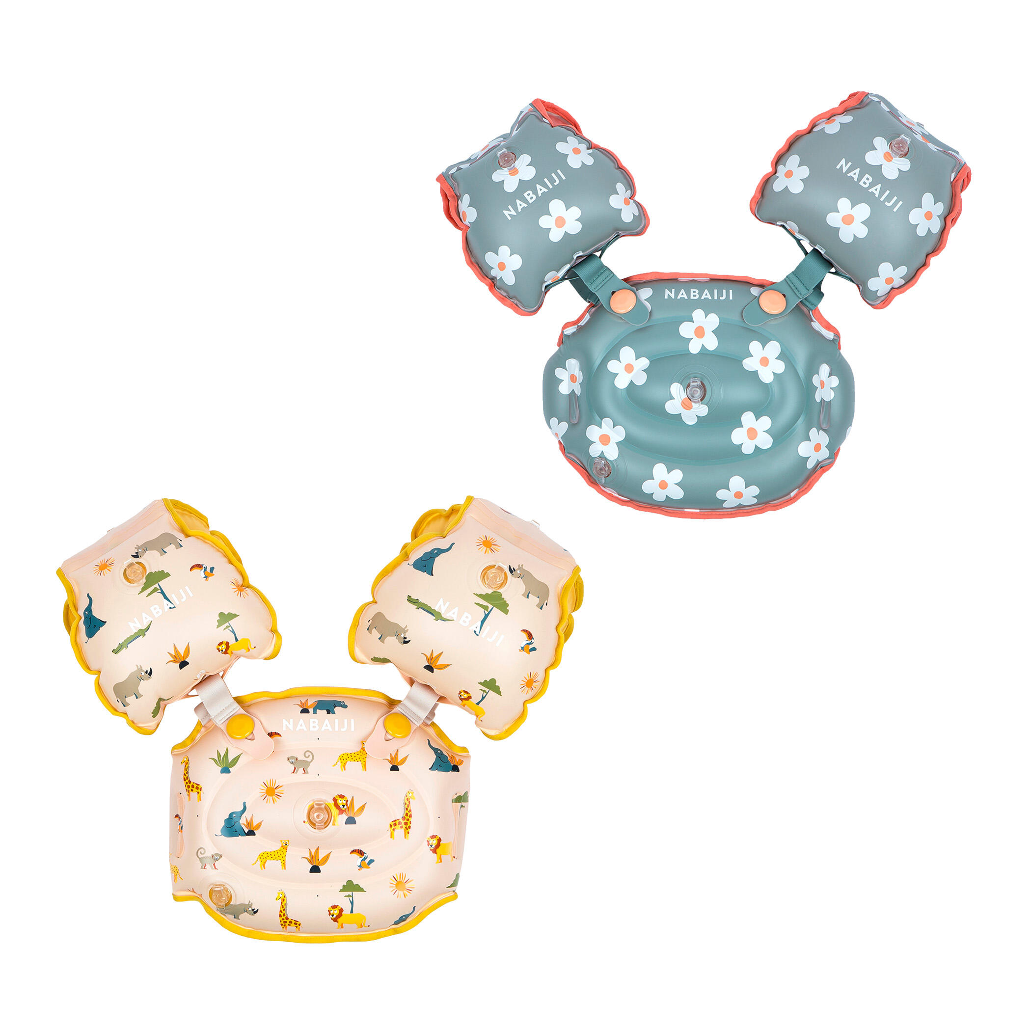 Kids' Progressive Pool Armbands-Waistband, Tiswim Flower Age 2-6 - NABAIJI