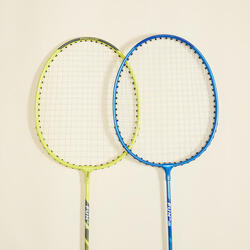 Lot de Raquettes de Badminton pour Adulte Fun BR130 - Vert Citron/Bleu